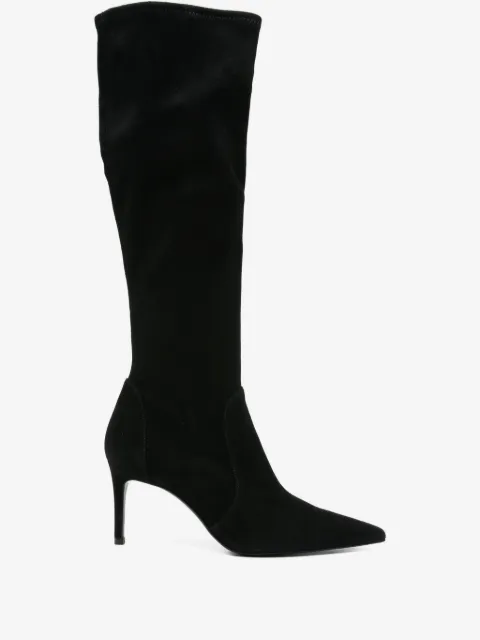 Stuart Weitzman Bota bico fino com salto 80mm