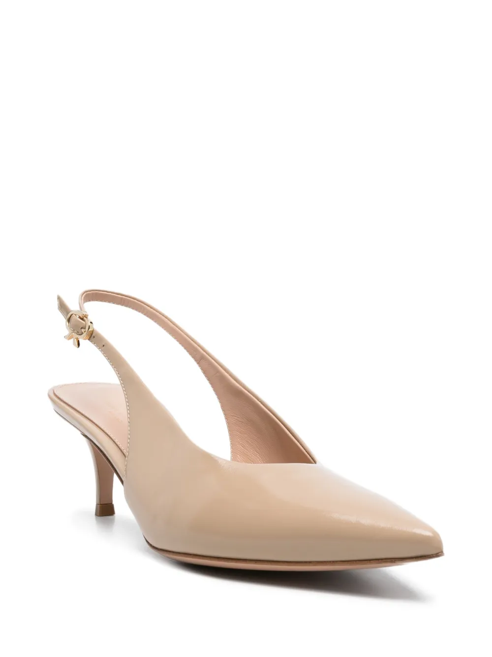Gianvito Rossi 55mm Robbie Sling pointed-toe pumps Beige