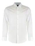 BOSS patterned-collar cotton shirt - White