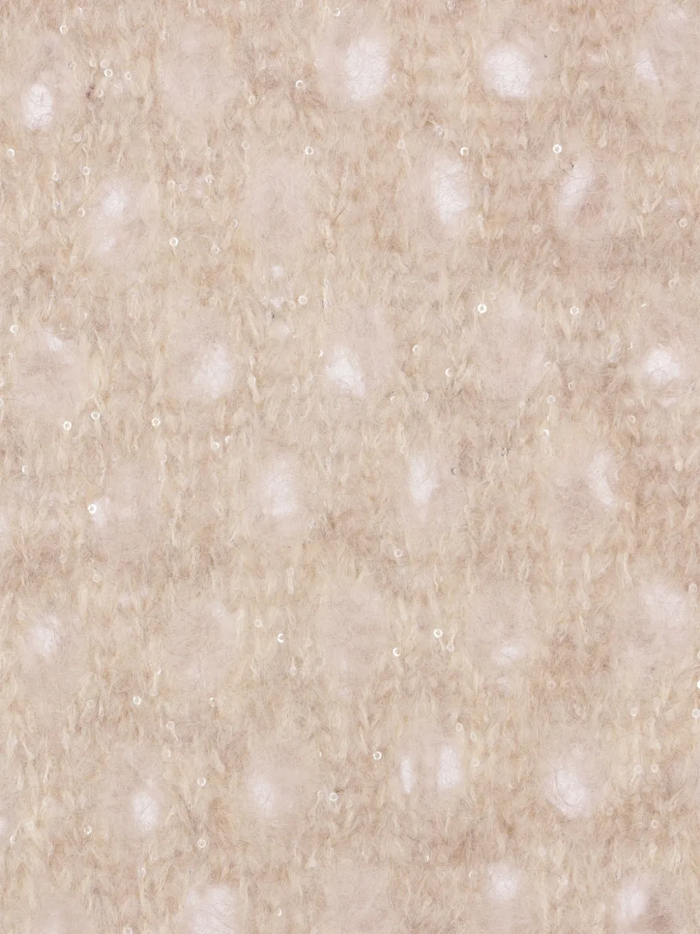 Brunello Cucinelli sequin-embellished knitted jumper Beige