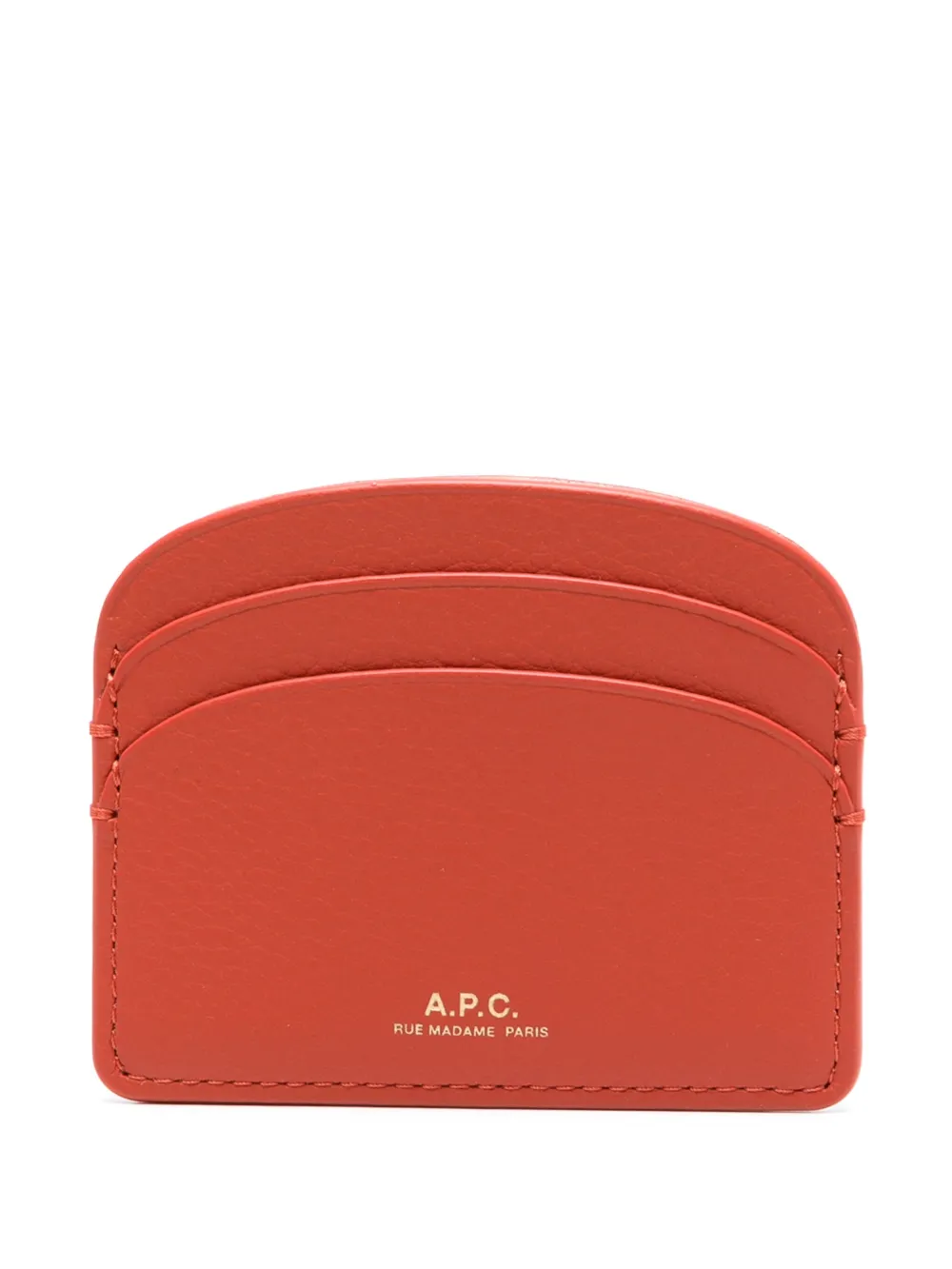 A.P.C. logo-lettering card holder Rood