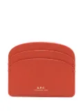 A.P.C. logo-lettering card holder - Red