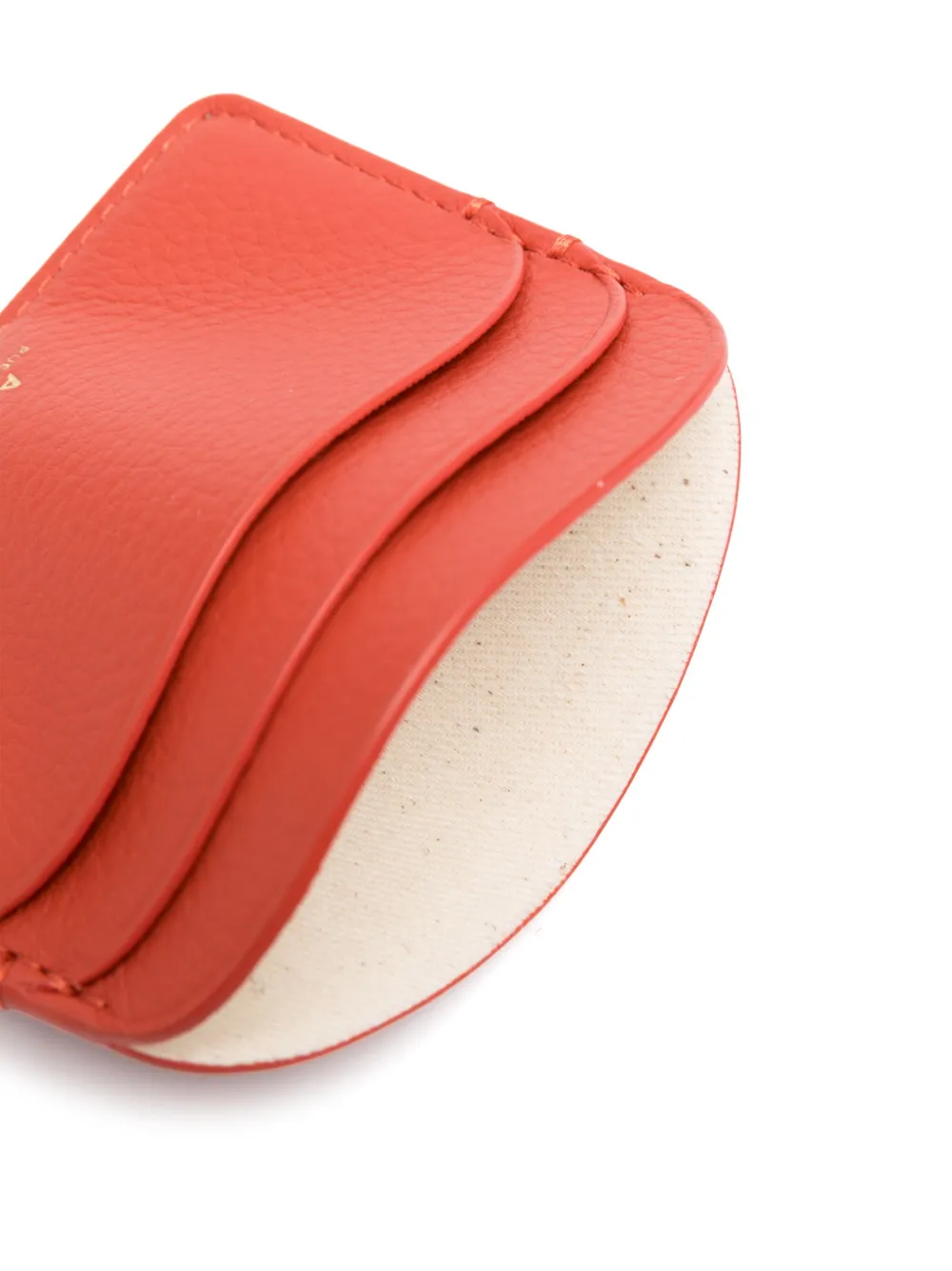A.P.C. logo-lettering card holder Rood