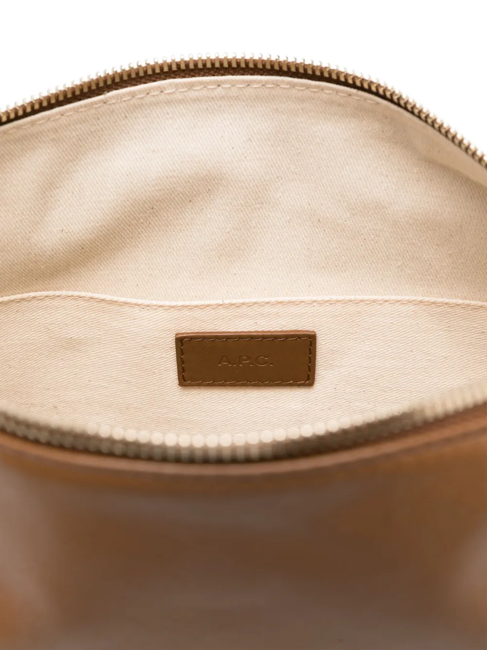 A.P.C. leather shoulder bag Bruin