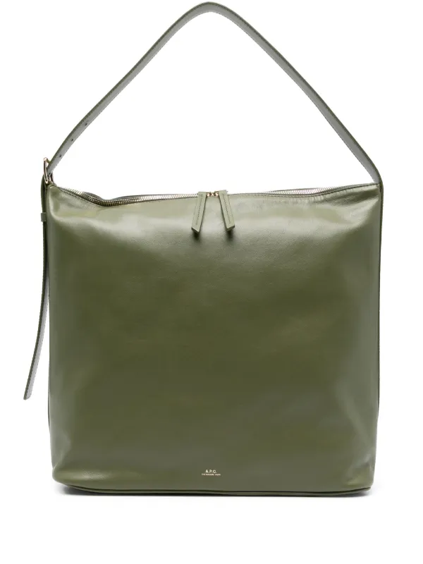 A.P.C. グリーンショルダーバッグ