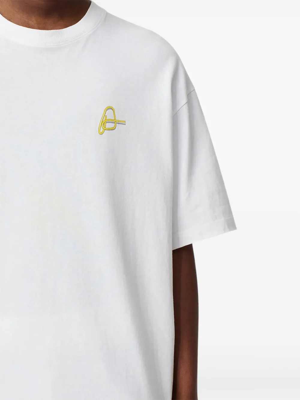 Axel Arigato Paper Clip T-shirt met geborduurd logo Wit