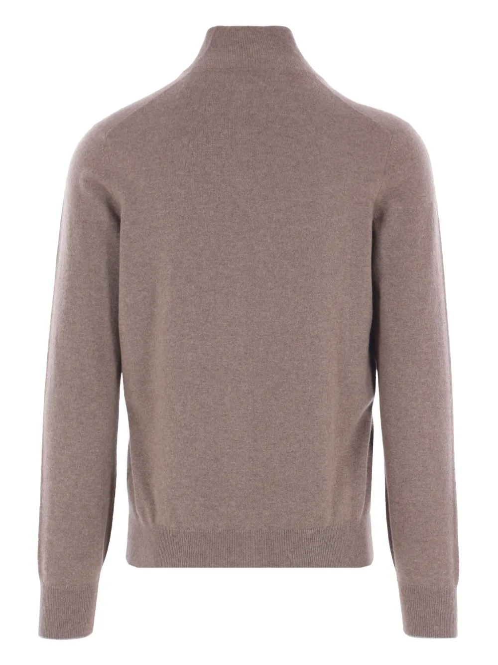Brunello Cucinelli Vest met hoge hals en rits Beige
