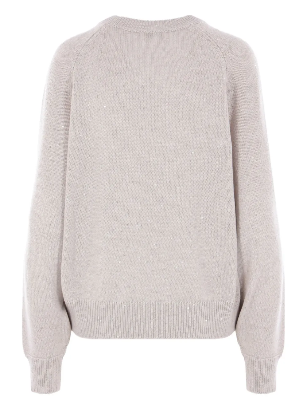 Brunello Cucinelli sequin-embellished raglan-sleeve sweat Beige