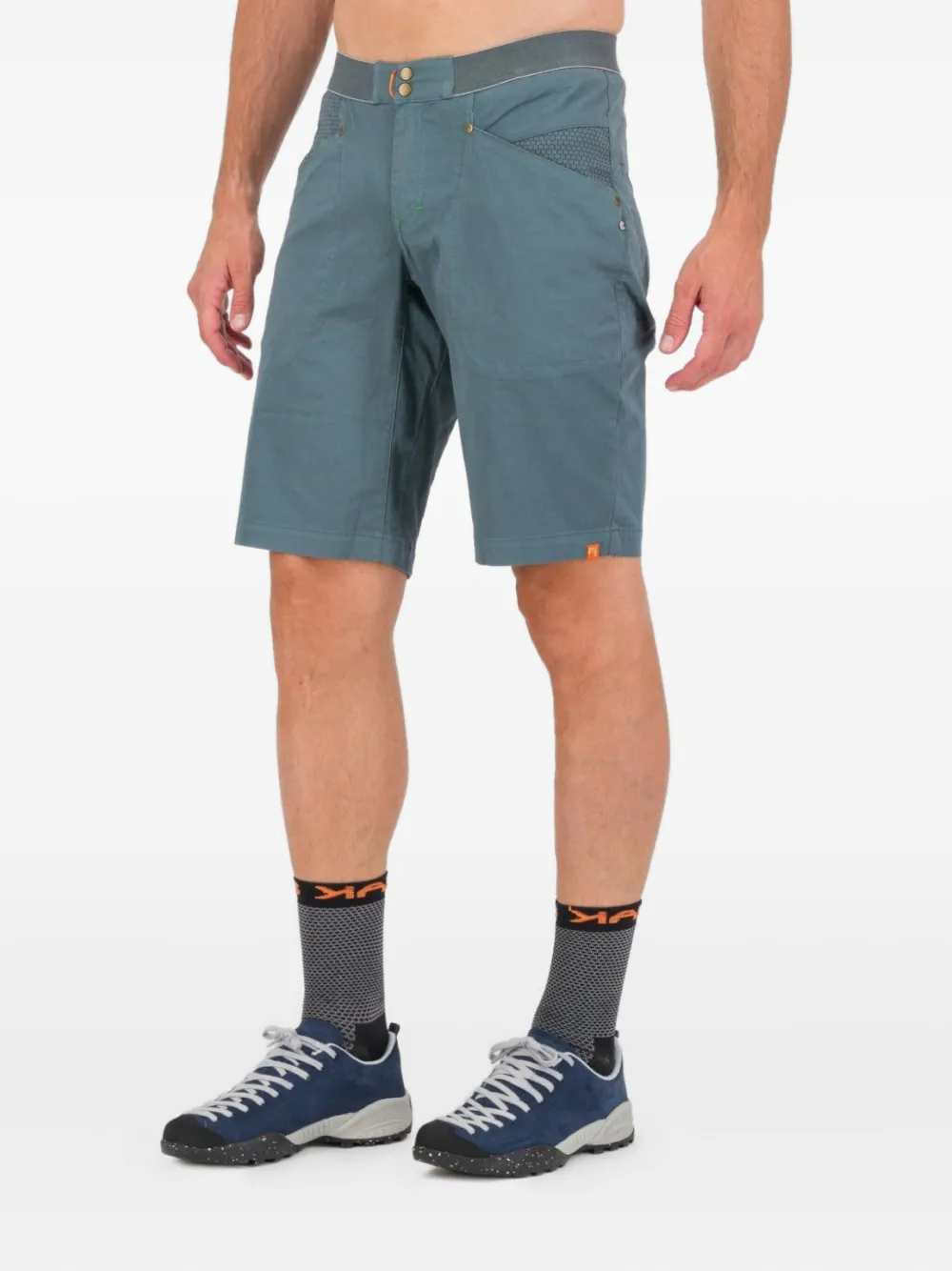 Karpos Elastic-waistband Mesh-pocket Shorts In Green