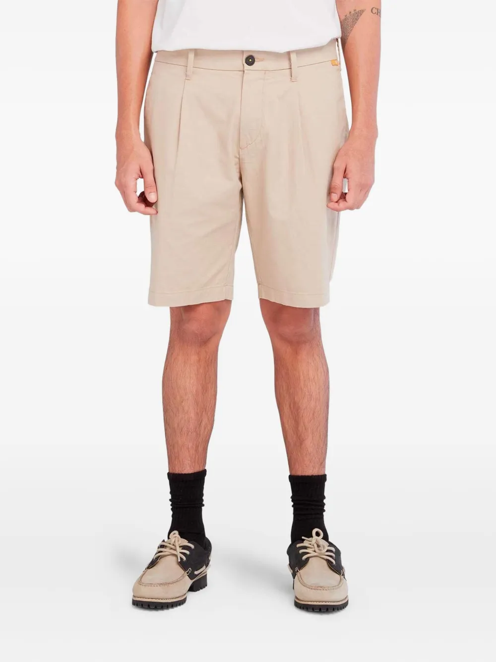 Timberland Shorts met logopatch Beige