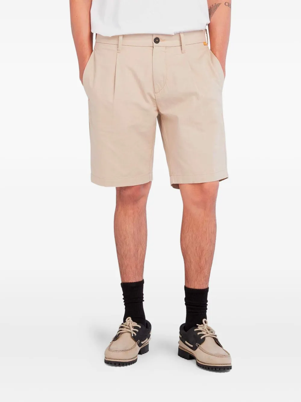 Timberland Shorts met logopatch Beige