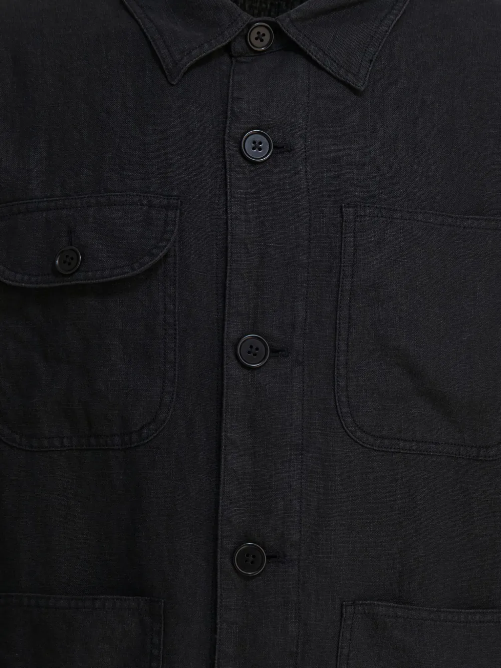 Alex Mill Garment Dyed Work Jacket In Recycled Denim In Black