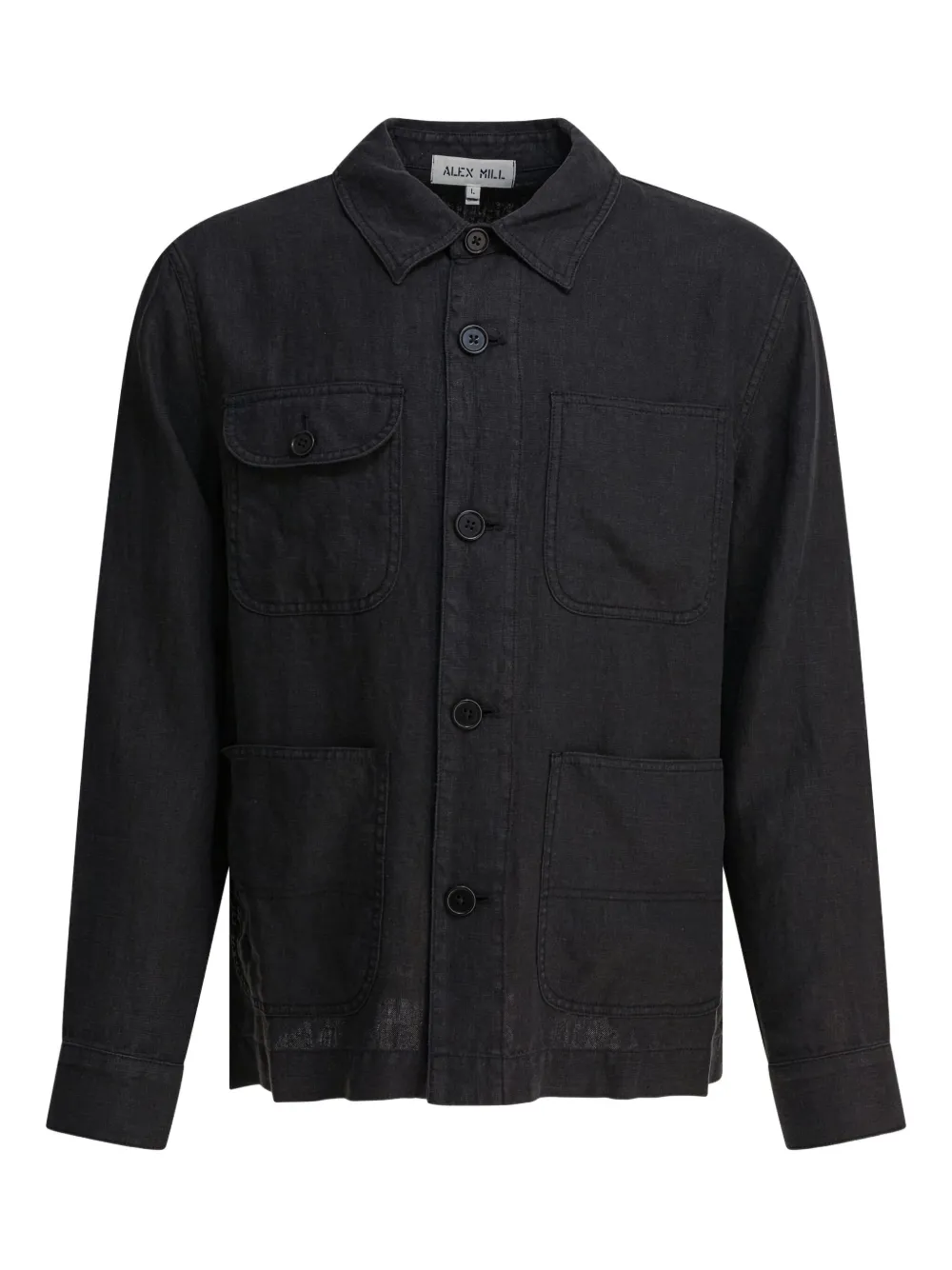 Alex Mill Garment Dyed Work Jacket In Recycled Denim In Black