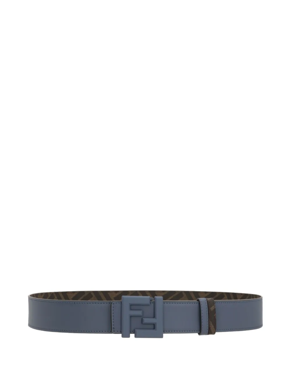 FENDI FF-logo leather belt - Blu