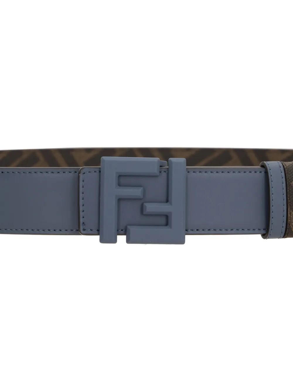 FENDI FF-logo leather belt Blauw