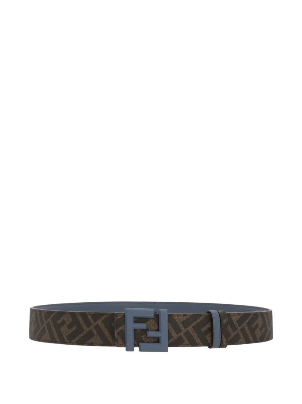 FENDI FF-logo leather belt Blauw