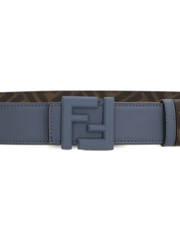 FENDI FF-logo Leather Belt Blue FARFETCH PH