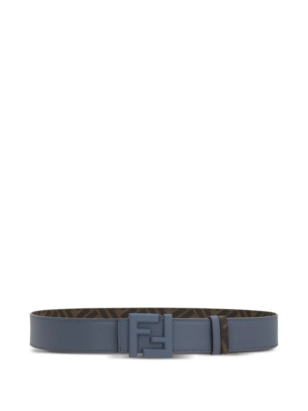 FENDI FF-logo leather belt Blauw