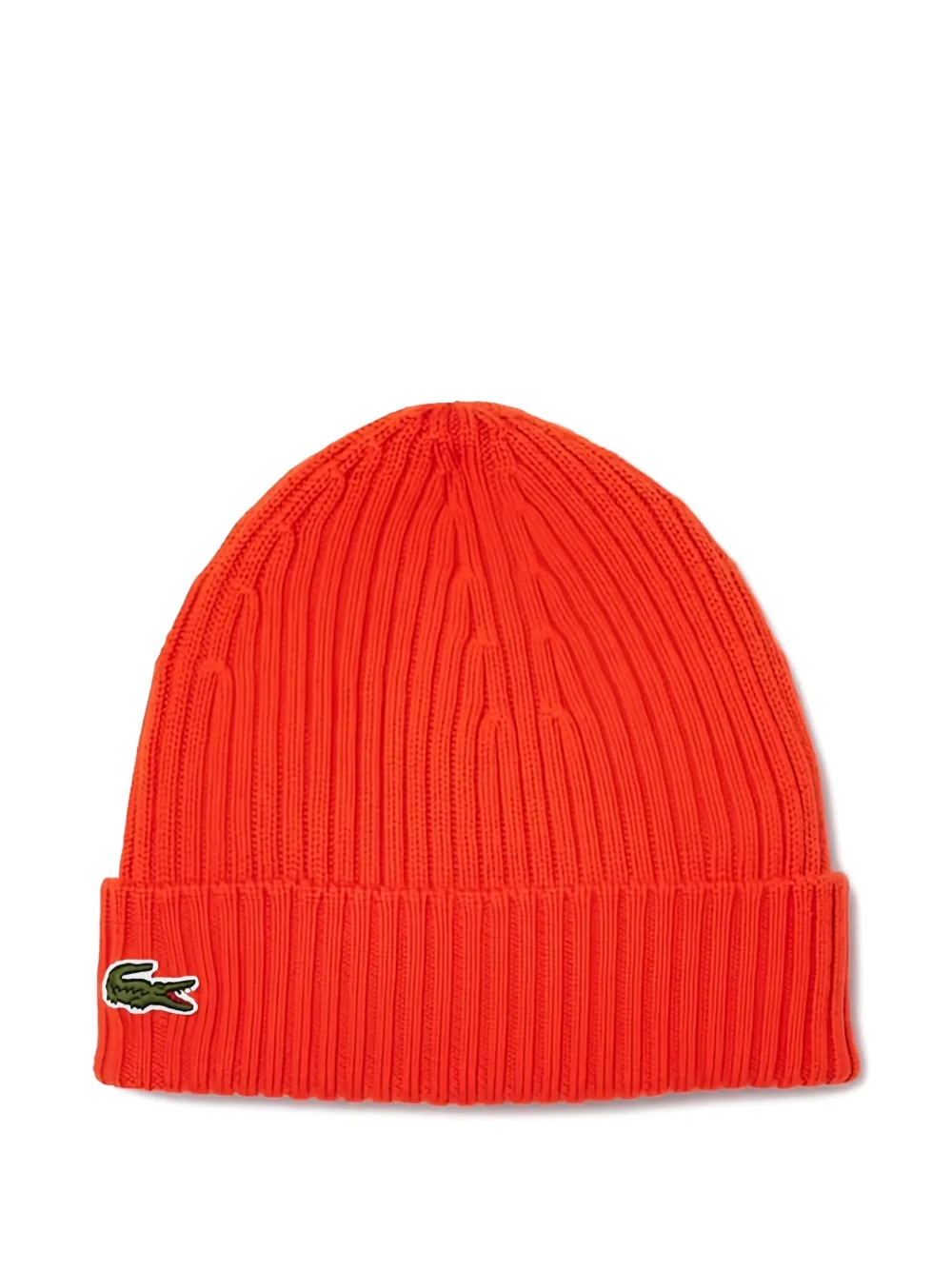 Lacoste ribbed-knit beanie Oranje