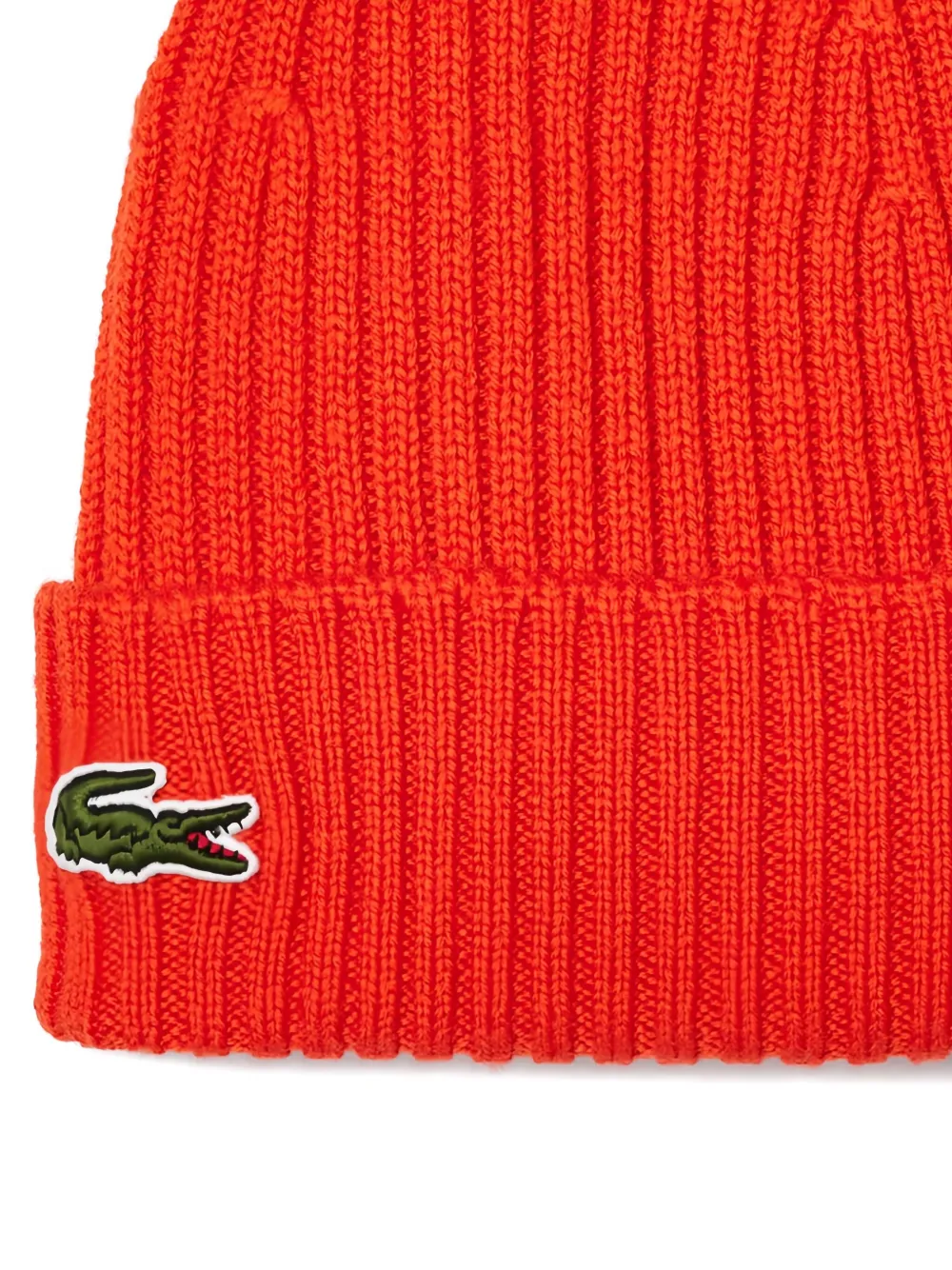 Lacoste ribbed-knit beanie Oranje