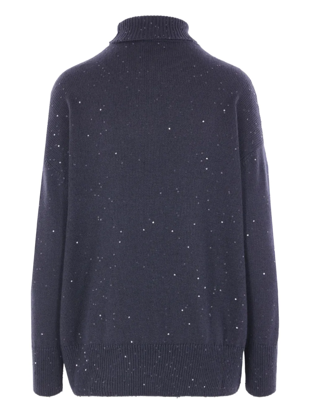 Brunello Cucinelli sequin-embellished sweater Blauw