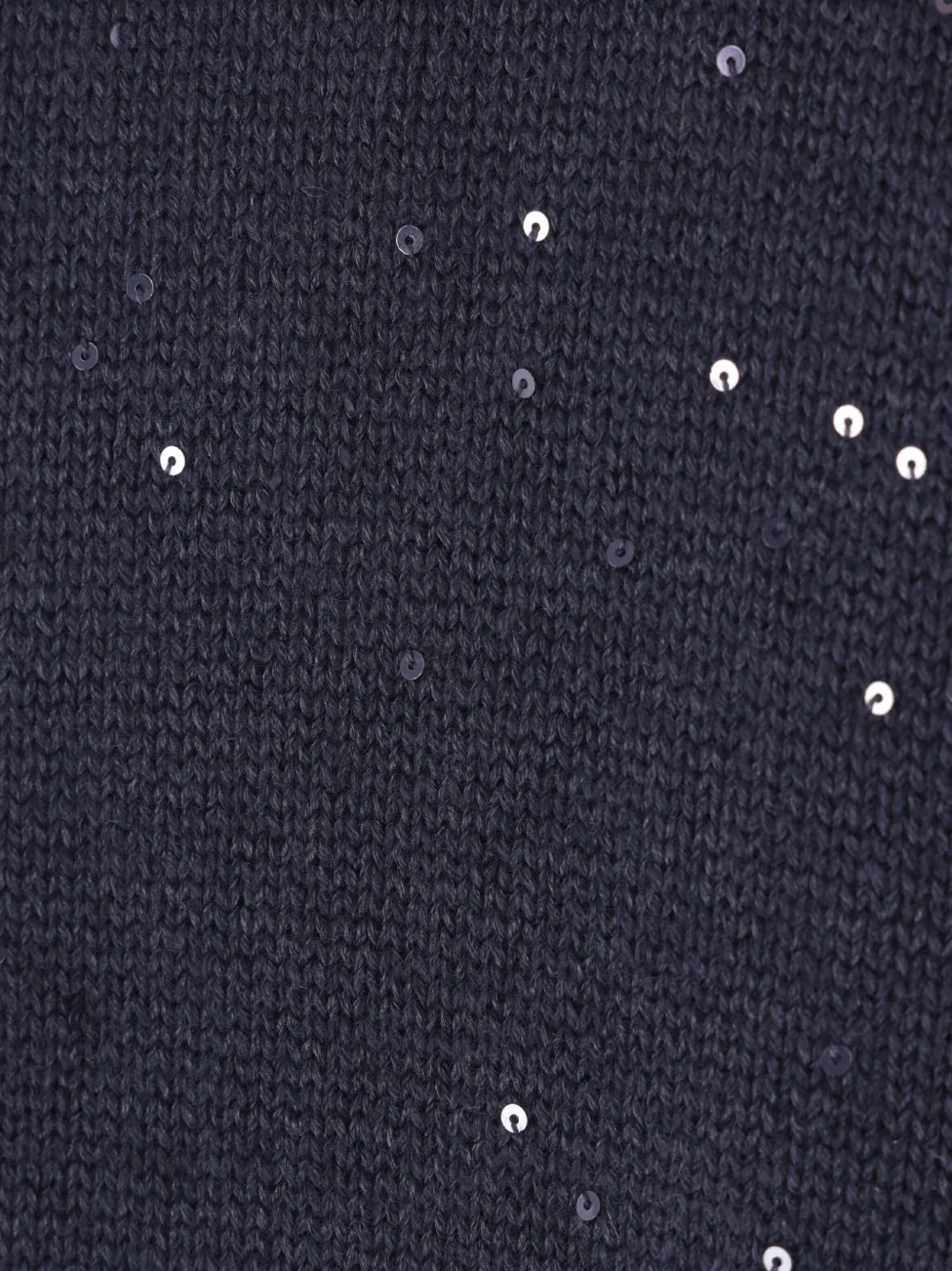 Brunello Cucinelli sequin-embellished sweater Blauw