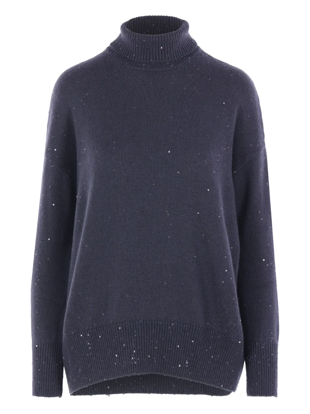 Brunello Cucinelli sequin-embellished sweater Blauw