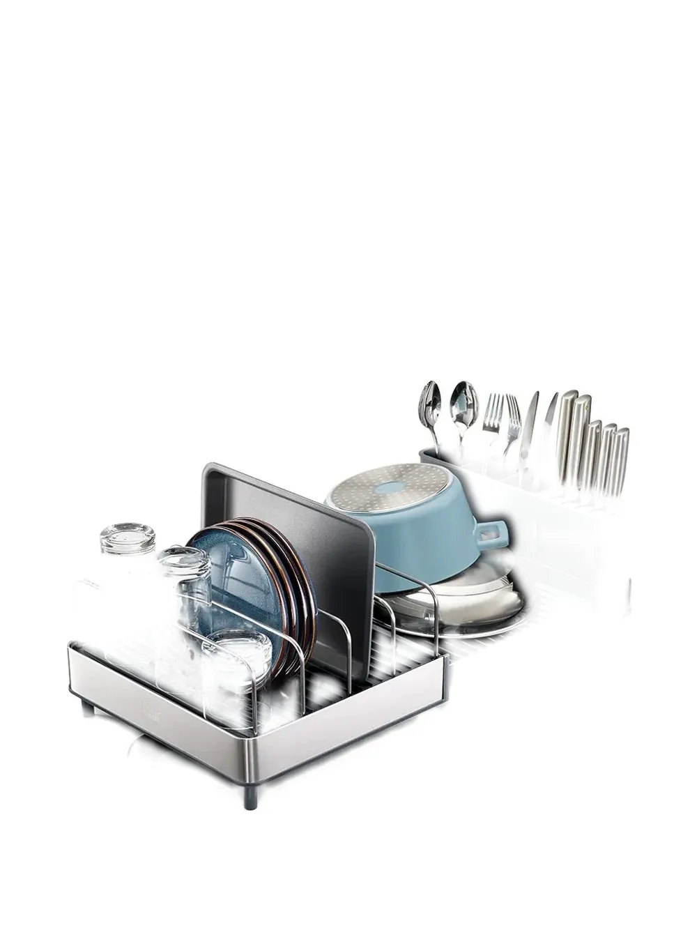 Joseph Joseph Cutlery-draining Dish Rack In Metallic