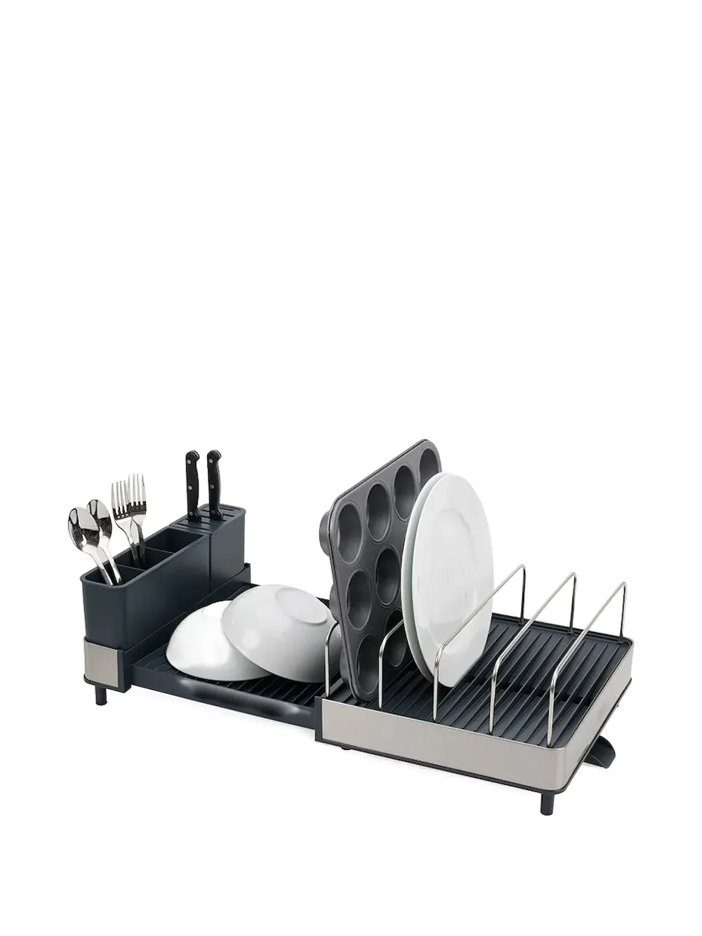 Joseph Joseph Cutlery-draining Dish Rack In Metallic