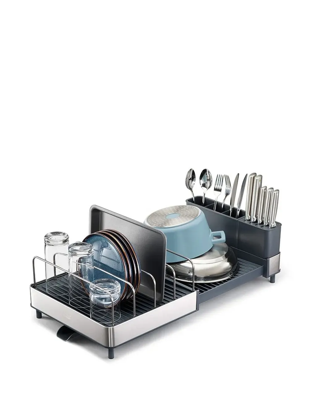 Cutlery-Draining Dish Rack