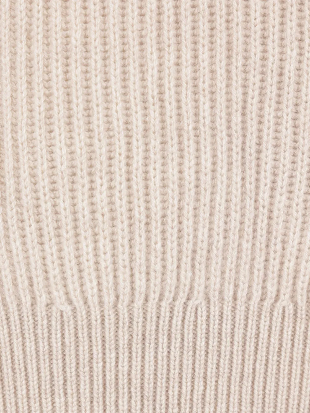 Brunello Cucinelli Geribbelde trui met verfraaide cuffs Beige