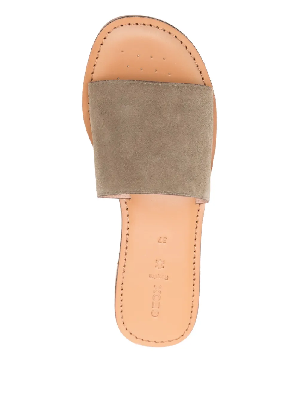 Geox Maddalusiac leather sandals Green