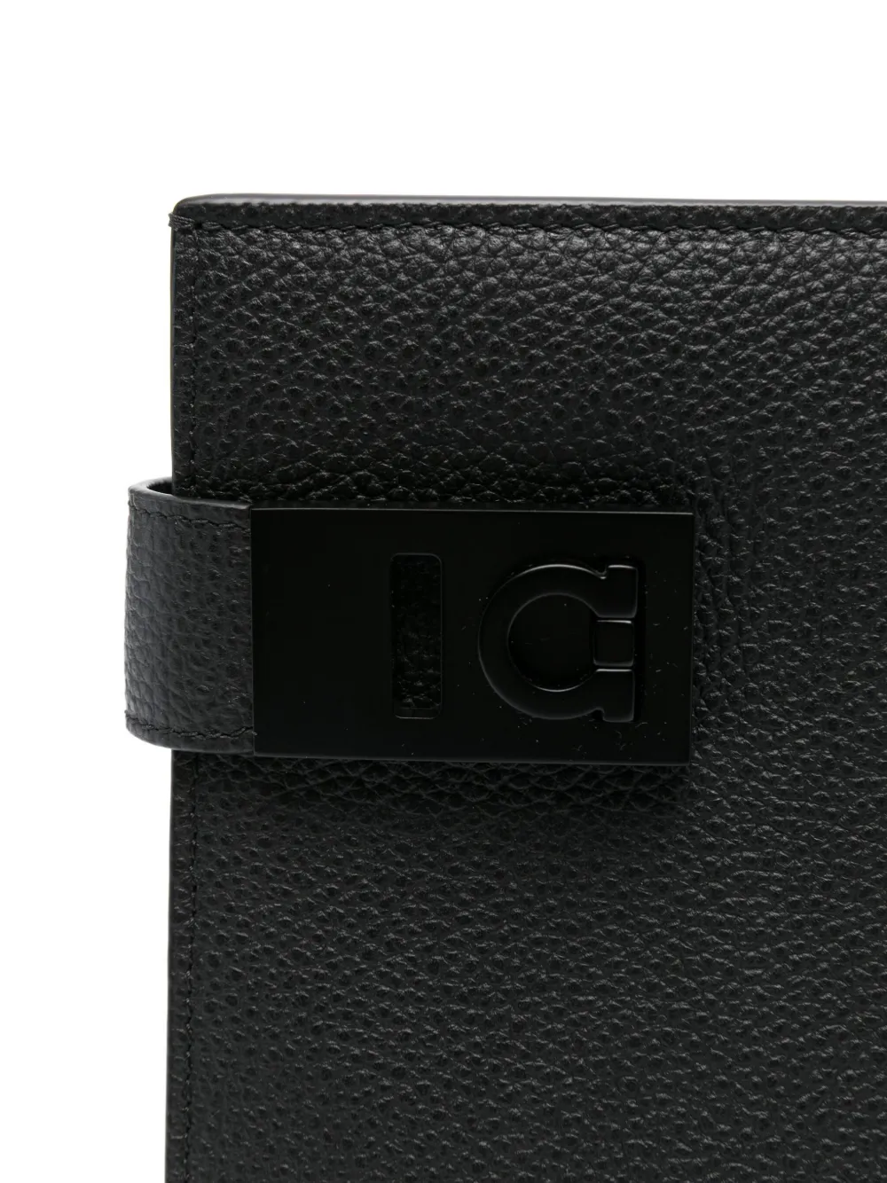 Ferragamo Clutch met gancini-gesp Zwart