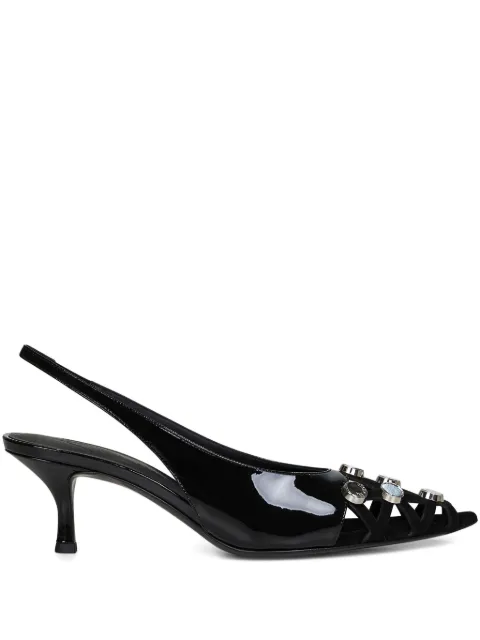 The Attico 50mm leather slingback pumps