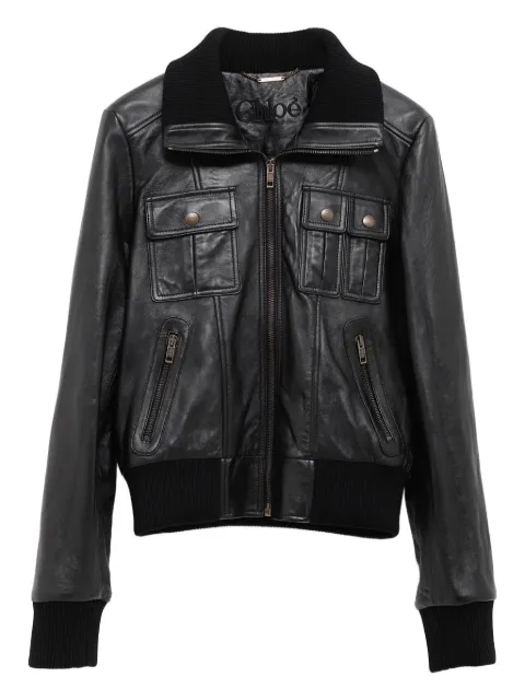 Chloé pocket-detailed bomber jacket