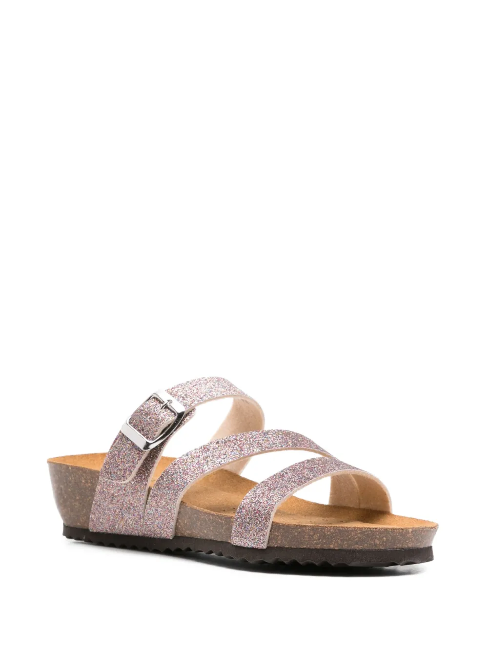 Geox New Sthellae glittered buckle sandals Pink