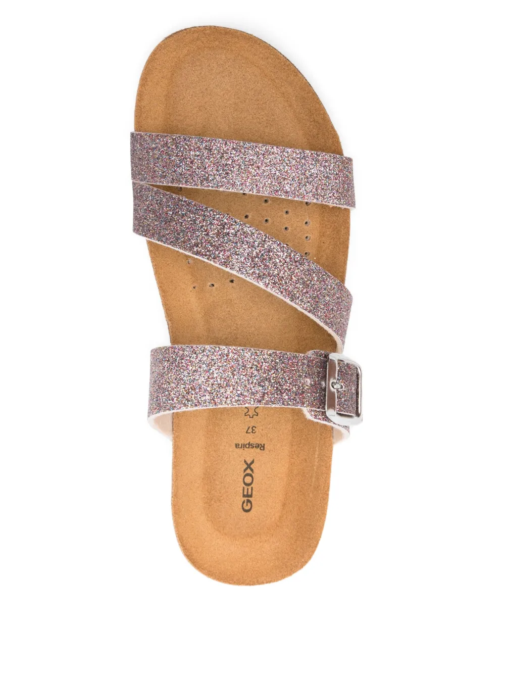 Geox New Sthellae glittered buckle sandals Pink