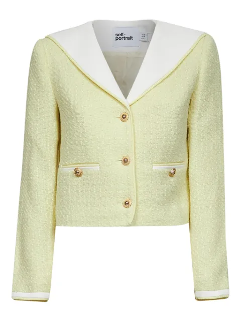Self-Portrait single-breasted bouclé jacket