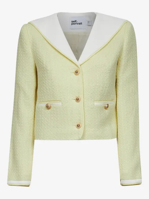 Self-Portrait single-breasted bouclé jacket