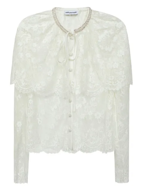 Self-Portrait lace top