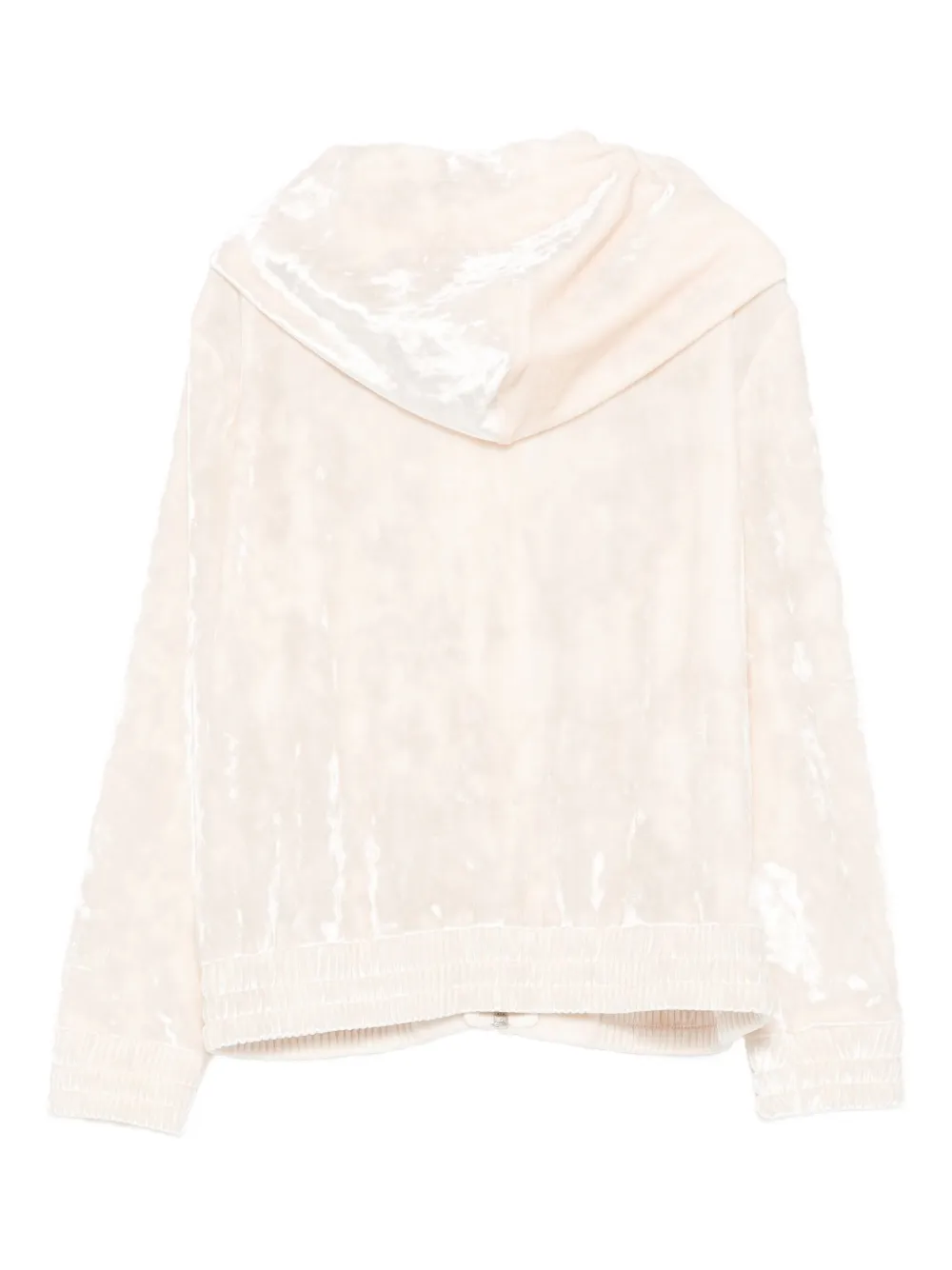 MC2 Saint Barth Kids Jasmine chenille hoodie met rits Beige