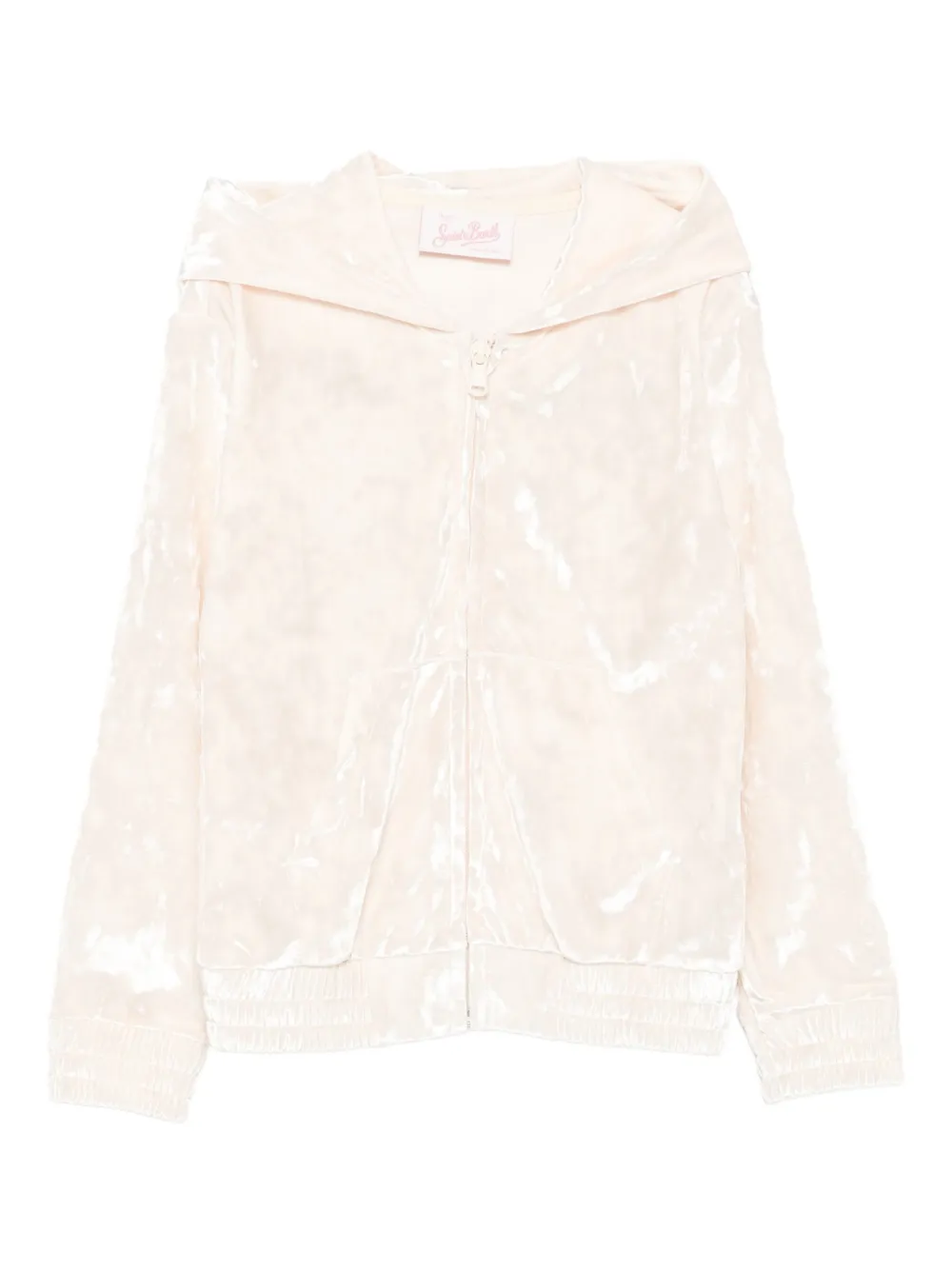 MC2 Saint Barth Kids Jasmine chenille zip-up hoodie Beige
