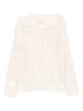 MC2 Saint Barth Kids Jasmine chenille zip-up hoodie - Neutrals