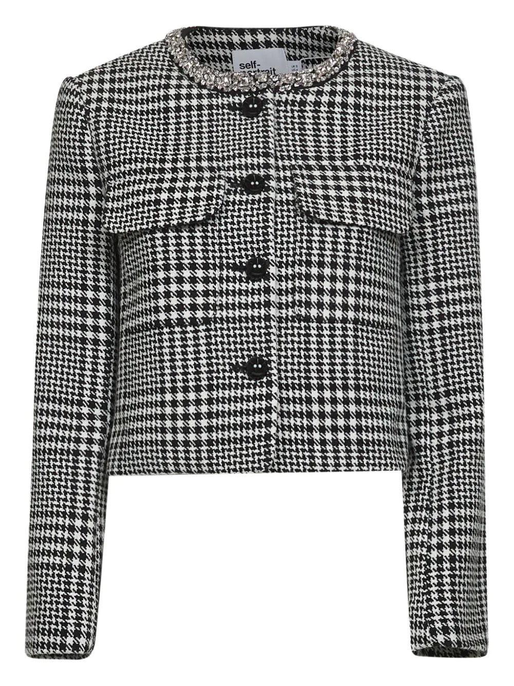 Self-Portrait houndstooth-pattern jacket | Image 1