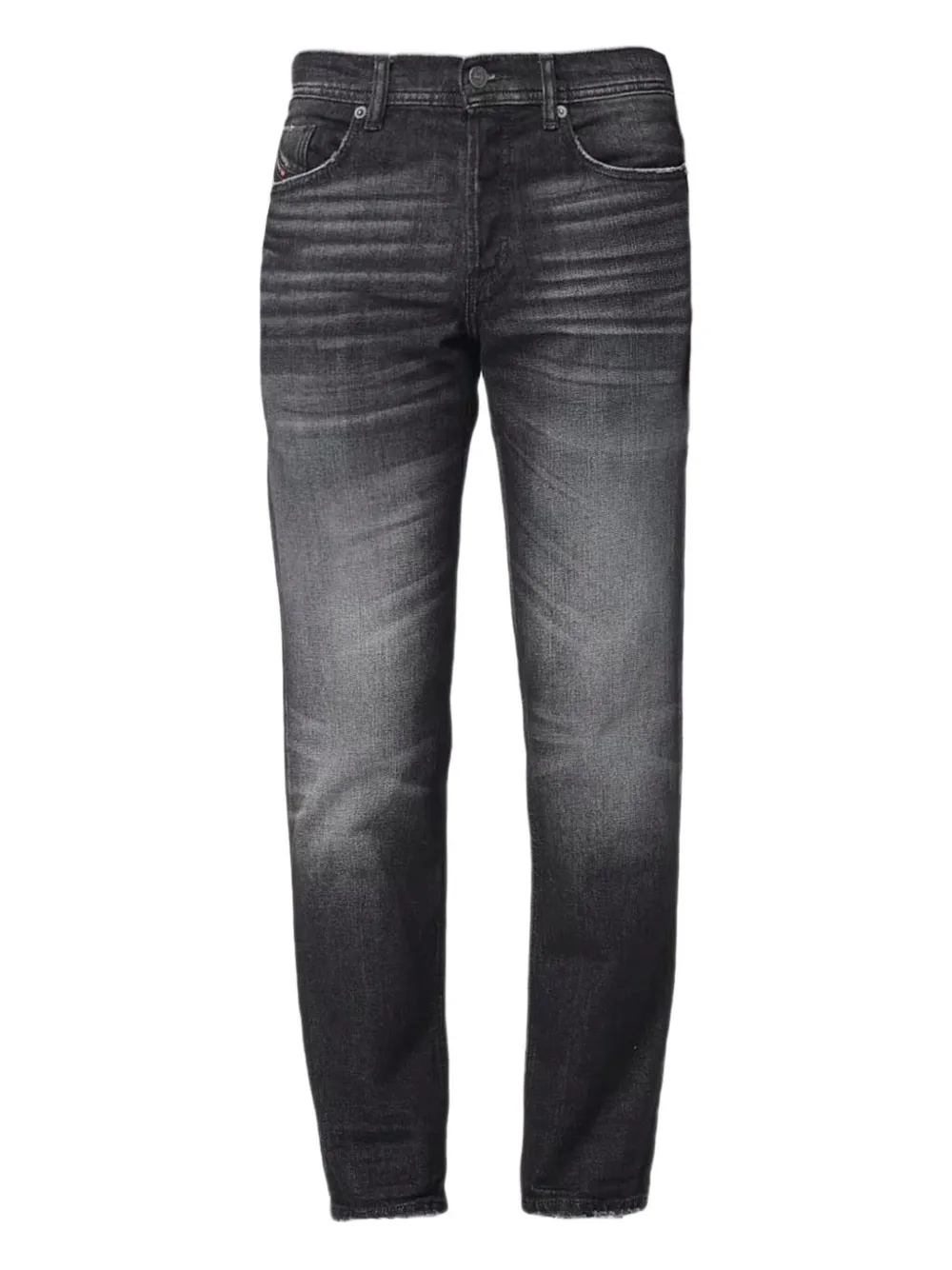 distressed-effect jeans
