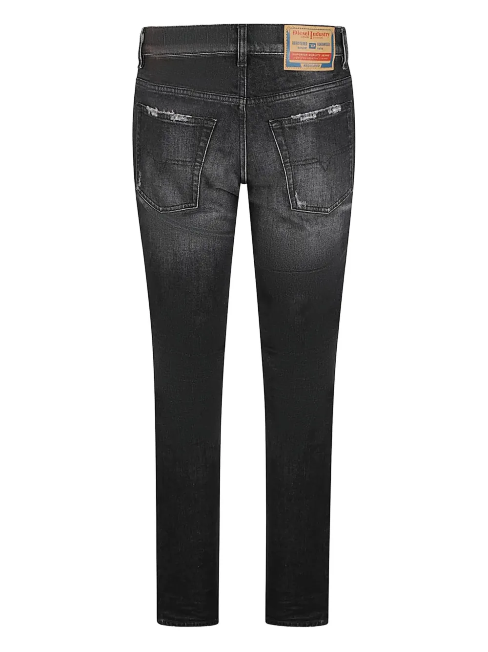 Diesel distressed-effect jeans - Zwart