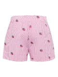MC2 Saint Barth Kids strawberry-print striped shorts - Pink