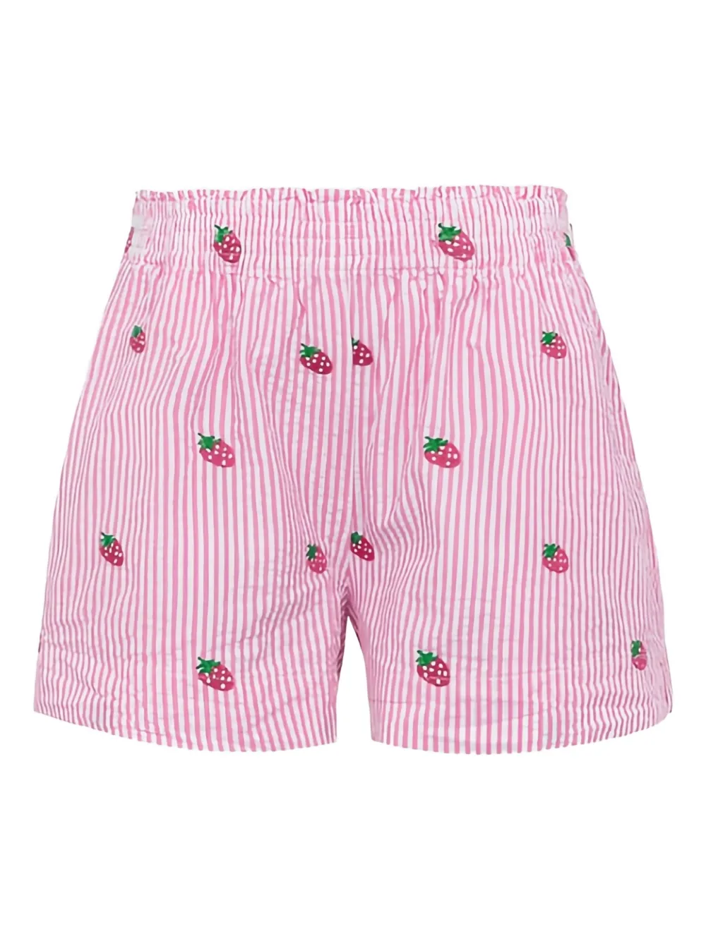 MC2 Saint Barth Kids strawberry-print striped shorts | Girls Casual Shorts | Image 2