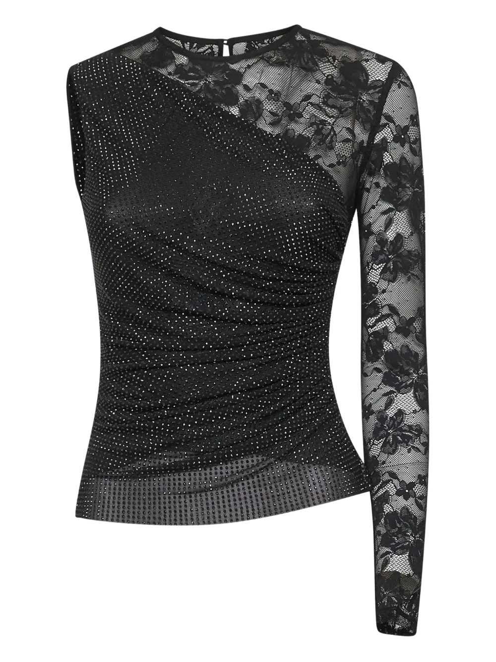 Self-Portrait top con apliques de strass | negro | Image 1