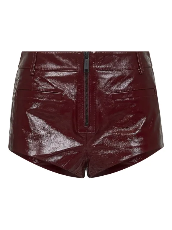 ショートパンツ SELF PORTRAIT Craque leather shorts (PF25091PBU BURGUNDY) 30684123_59539984_600.jpg